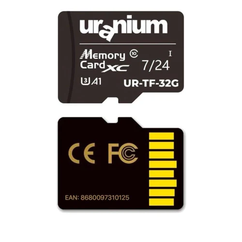 32GB URANIUM UR-TF-32G MICRO SD CARD U3 7/24 SURVEILLANCE 100/40MBS INDUSTRIAL HAFIZA KARTI