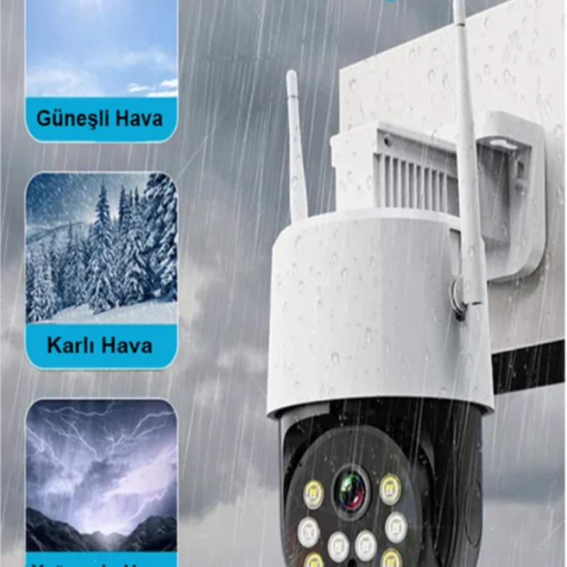3MP WİFİ HAREKETLİ SESLİ GECE RENKLİ KABLOSUZ GÜVENLİK KAMERASI-3