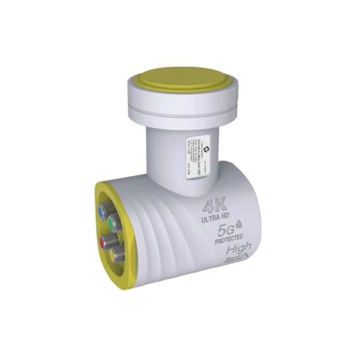 Novacom NVC-PRQD04 Quad LNB – 4 Çıkışlı Universal LNB, Full HD/4K Uydu Uyumu