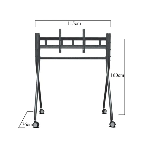 TRK-501-A 42”–75” Universal Tekerlekli Endüstriyel TV ve İnteraktif Ekran Standı