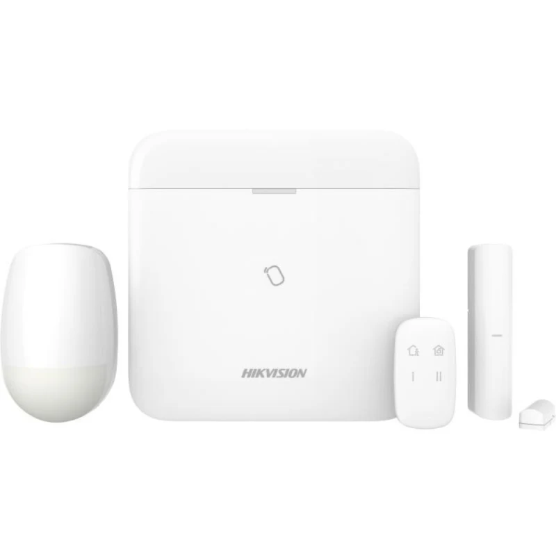 Hikvision DS-PWA96-Kit-WE Kablosuz Alarm Seti (96 Bölge, PIR Dedektör, Manyetik Kontak ve Kumanda Dahil)