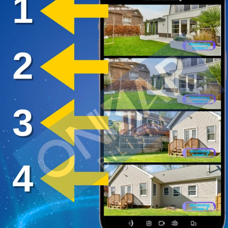 4 KAMERALI SİM KARTLI GÜNEŞ ENERJİLİ GÜVENLİK KAMERASI-5