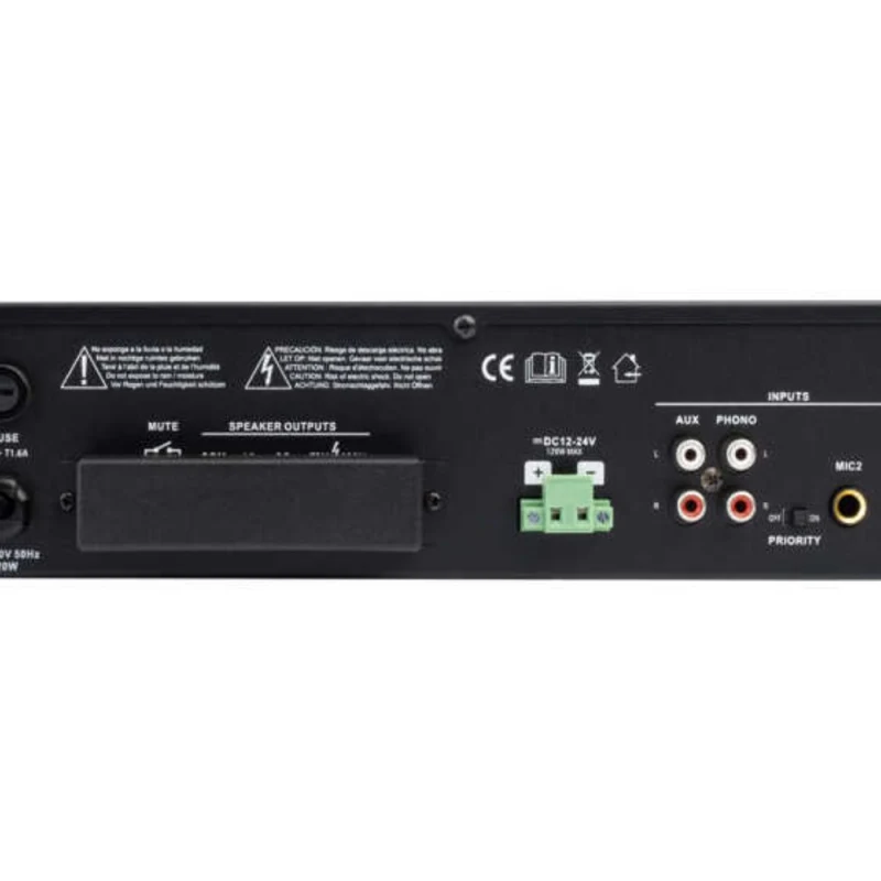 150W 8 ohm/100volt 12-24DC Amplifier-5