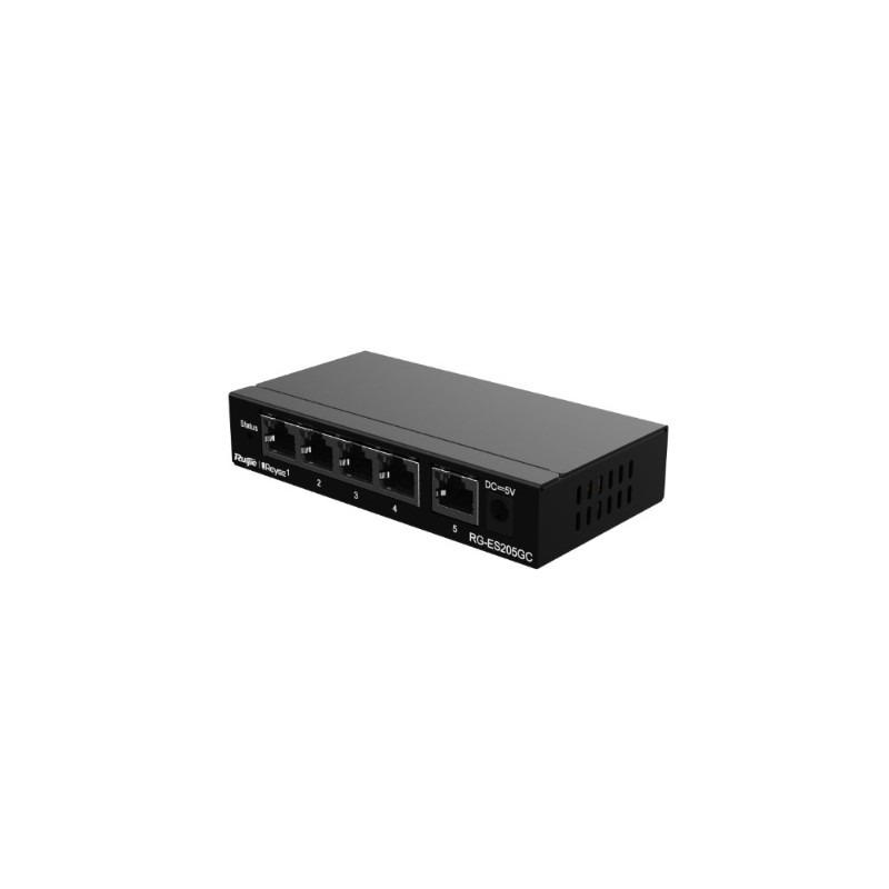 RUIJIE REYEE RG-ES205GC 5 PORT 10/100/1000 RUIJIE CLOUD YONETILEBİLİR DESKTOP SWITCH METAL KASA-4