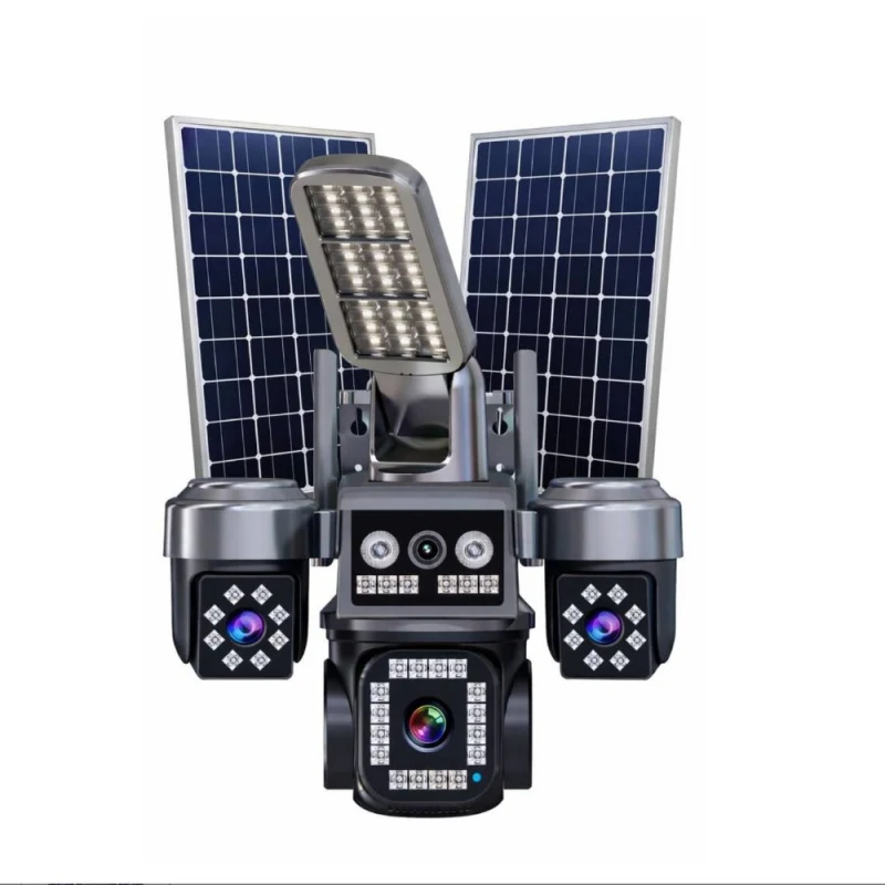 IOMA IO-SG404 4G  Solar Güvenlik Kamerası – 4MP, 4 Lens, PTZ 355°/90°, 16000 mAh Batarya, Çift Solar Panel-1