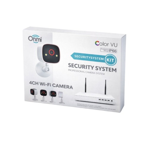 4 Kanal Nvr + 3Mp 4 Kamera Full Color Mik. Wifi Set