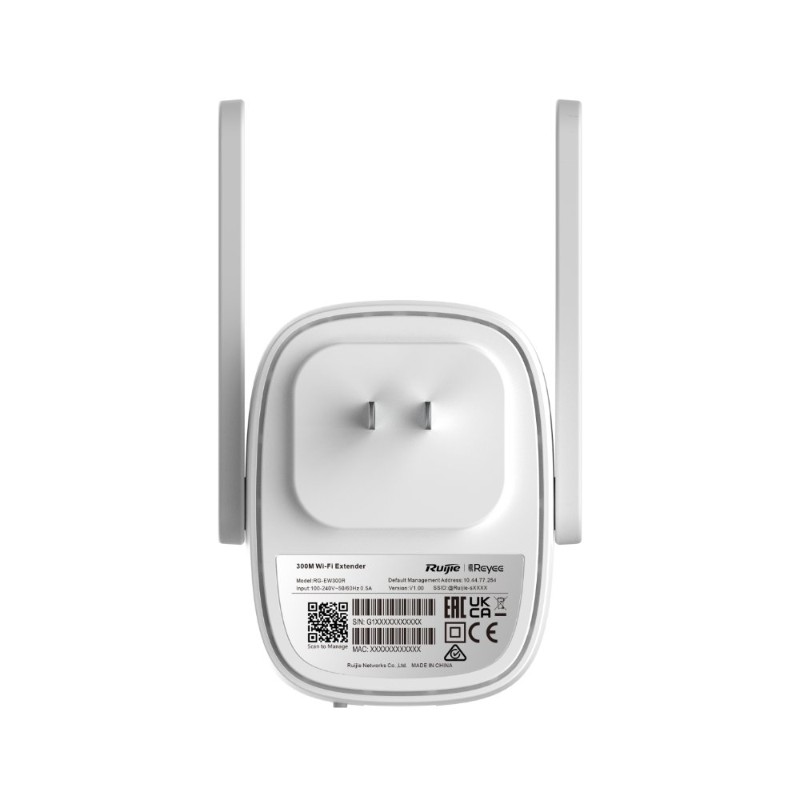 RUIJIE REYEE RG-EW300R 10/100 ETHERNET 2 ANTEN 2.4GHz PRİZ TİPİ ACCESS POINT/ROUTER/EXTENDER-4