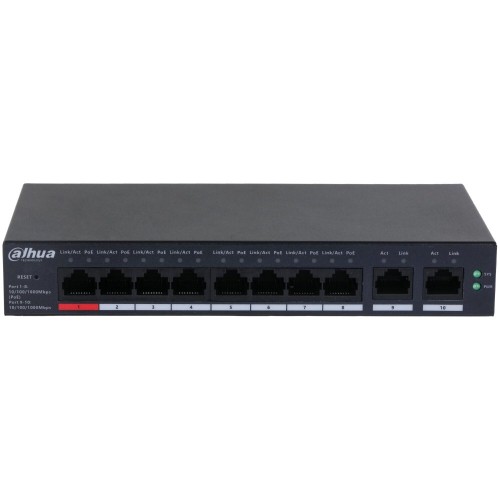 DAHUA CS4010-8GT-110 10 PORT 10/100/1000 8 PORT POE 110W YONETILEBILIR SWITCH