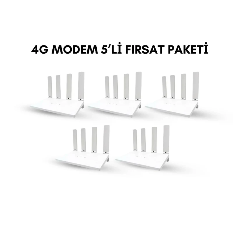 IOMA IO-SR300M-5 4G LTE Router – SIM Kart Destekli 150 Mbps WiFi Router (1×LAN) 5'li Paket-1