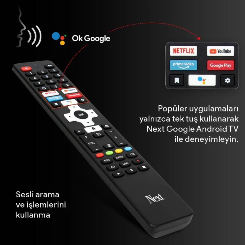 YE-55GFSG7-4K 55" 140 Ekran UHD 4K Google Android TV-8