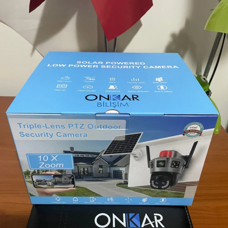 OKAM PRO 6021 9MP Wifi Solar Kablosuz Güneş Enerjili Güvenlik Kamerası 10X Optik Zoom-4