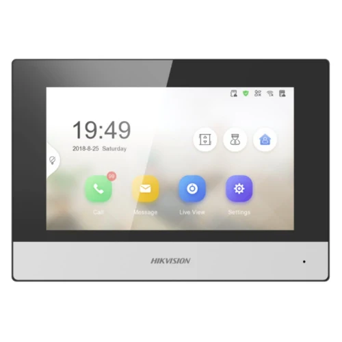 Hikvision DS-KH6320-TE1 7” IP Görüntülü Diafon Monitörü – Dokunmatik Ekran, PoE Destekli