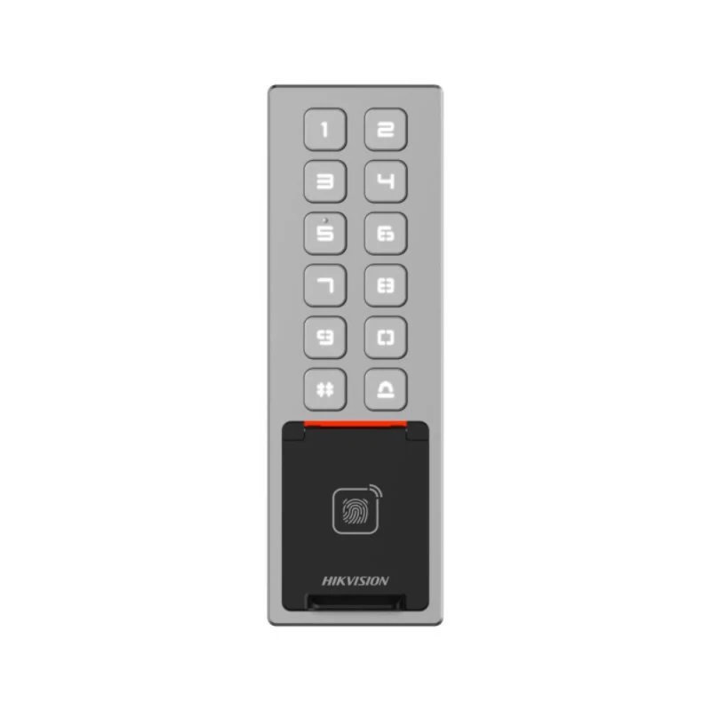 Hikvision DS‑K1T805MBFWX bluetooth + Parmak İzi + Kart + PIN Erişim Kontrol Terminali – Wi‑Fi &amp; IP65 &amp; Bataryalı