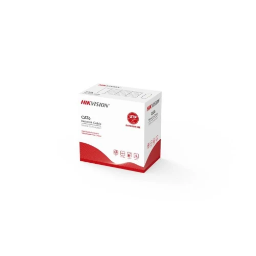 Hikvision DS-1LN6OUSPE Cat6 U/UTP PE Dış Ortam Network Kablosu 23 AWG 305 Metre (%99.95 Saf Bakır)