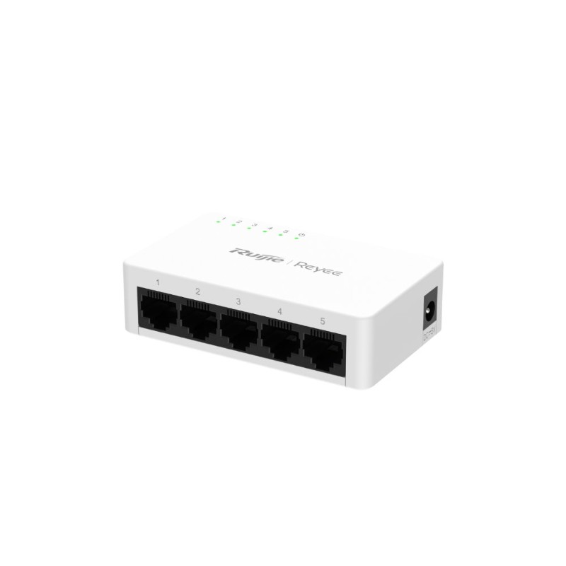 RUIJIE REYEE RG-ES05F 5 PORT 10/100 YONETILEMEZ DESKTOP SWITCH PLASTİK KASA-3
