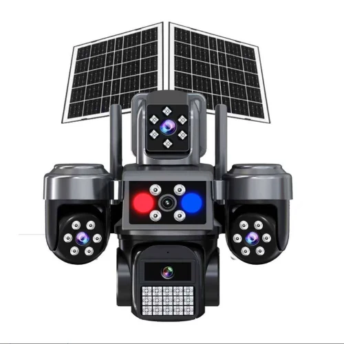 IOMA 4 Kameralı 4G eSIM Solar Güvenlik Kamerası – 4MP Çoklu Lens, PTZ 355°/90°, 16000 mAh Batarya, Çift Solar Panel