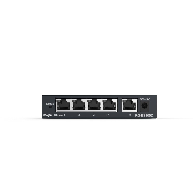 RUIJIE REYEE RG-ES105D 5 PORT 10/100 YONETILEMEZ DESKTOP SWITCH METAL KASA-1