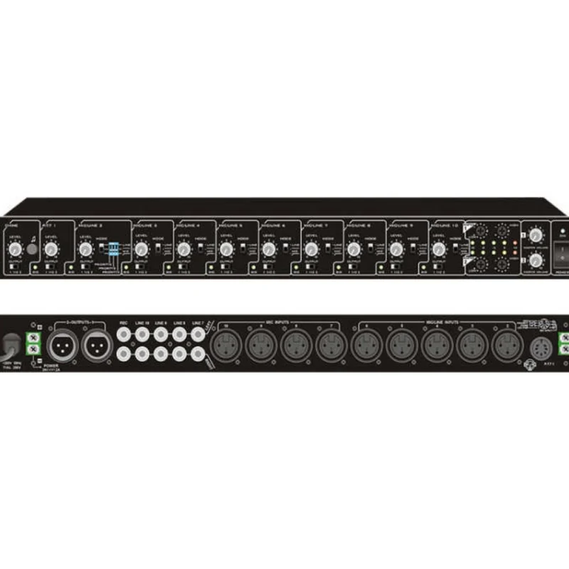2 Çıkışlı 18 Kanal Preamfi Mixer-1