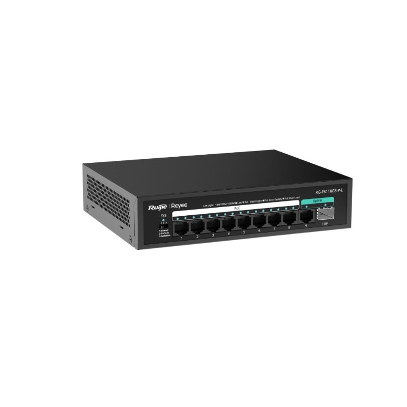 RUIJIE REYEE RG-ES110GS-P-L 8 PORT 10/100/1000 8 PORT POE 1XGE UPLINK 1 X SFP 120W YONETILEMEZ DESKTOP SWITCH-3