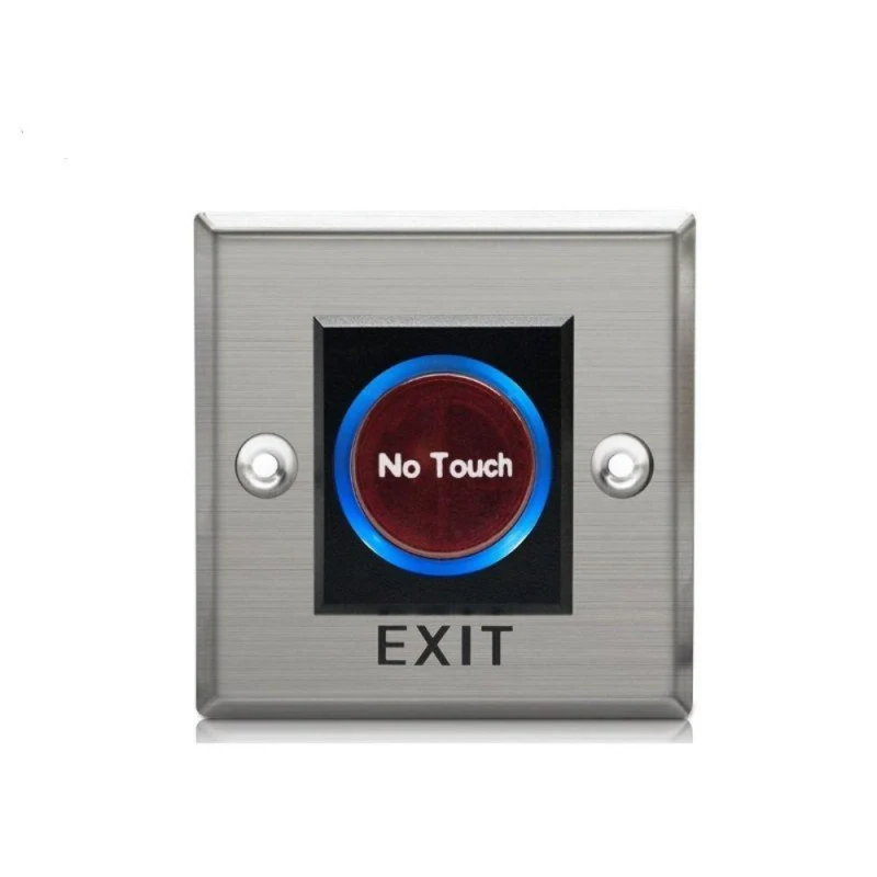 Temassız Kare Buton – NO/NC/COM, 86x86 mm, Sıva Üstü, Sensörlü Kapı Açma Butonu-1